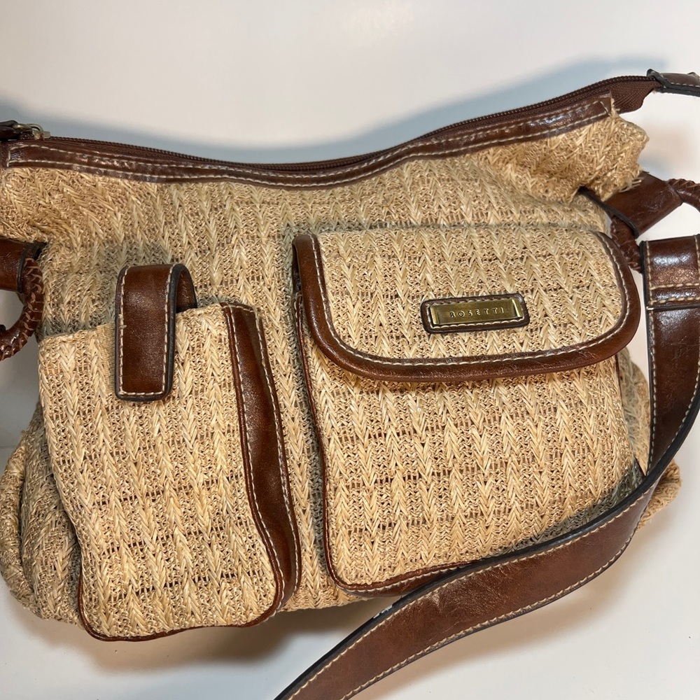 Elegant Brown and Tan Shoulder Bag